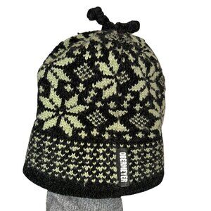 obermeyer ladies vintage black sage green fair Isle snowflake knit snow …